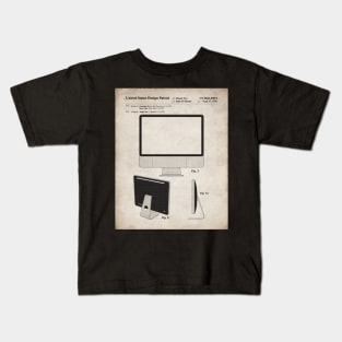 iMac Computer Patent - Apple Fan Tech Home Office Art - Antique Kids T-Shirt
